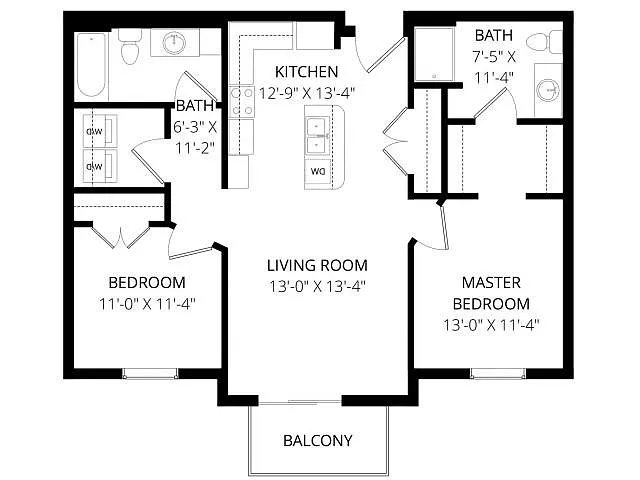 Floor plan C1 2X2