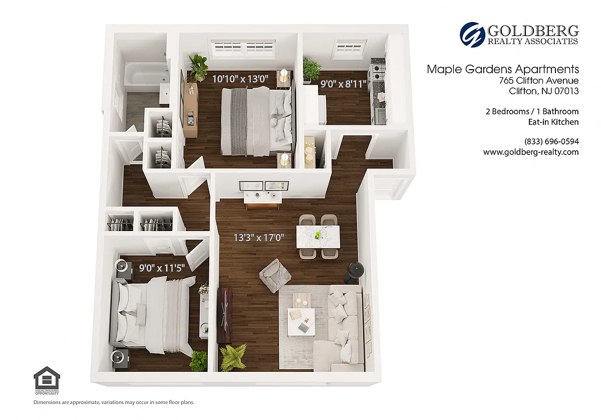 Floor plan Two Bedroom