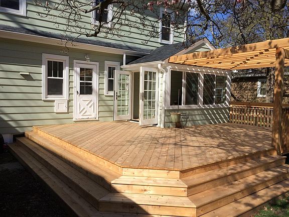 Back deck, door to office/Sunroom