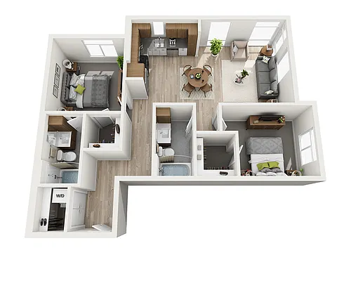 Floor plan B2C-MMR (2x2)