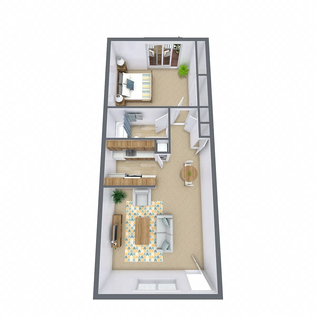 Floor plan One Bedroom 11A