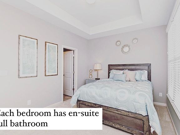 Each bedroom has its own private bathroom.