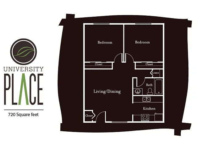 Floor plan 2 Bed 1 Bath Large - Place