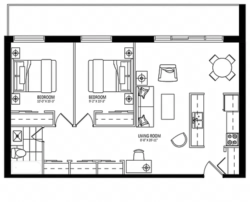 Floor plan 157 Pearl - Plan F
