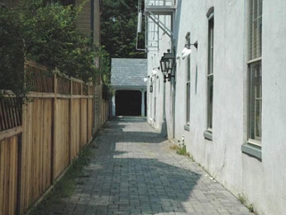 Driveway to garages
