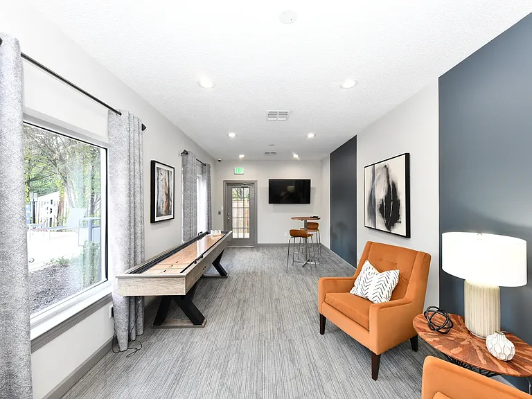 Game Room with Shuffleboard