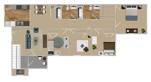 Floor plan 4 Bed 2 Bath