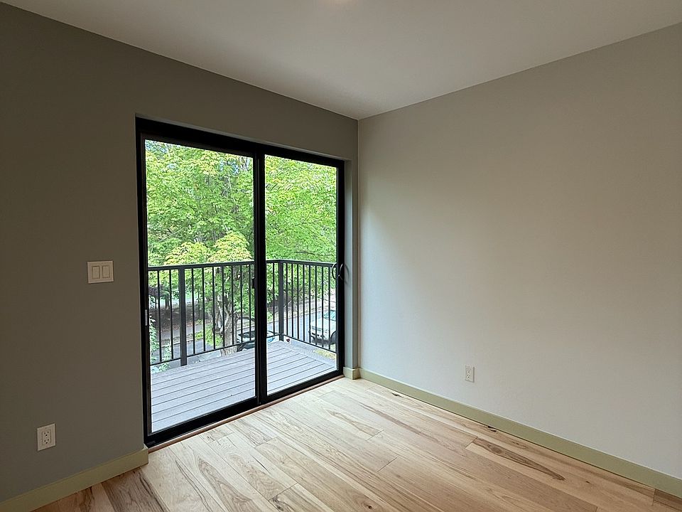 Sliding door to private balcony.