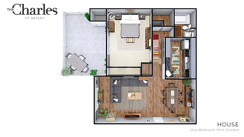Floor plan 1 Bedroom Garden