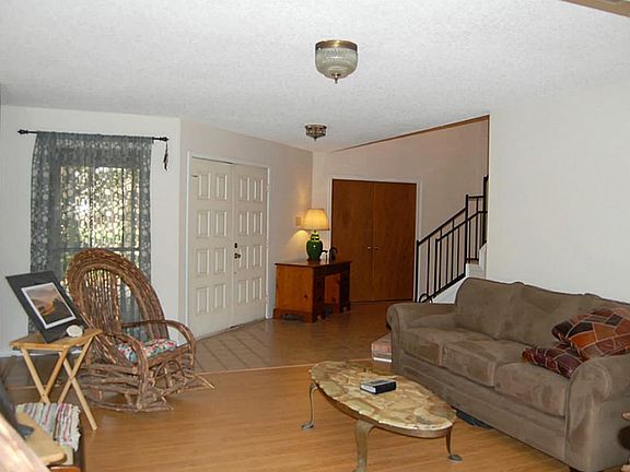 Laminate flooring in the living area.