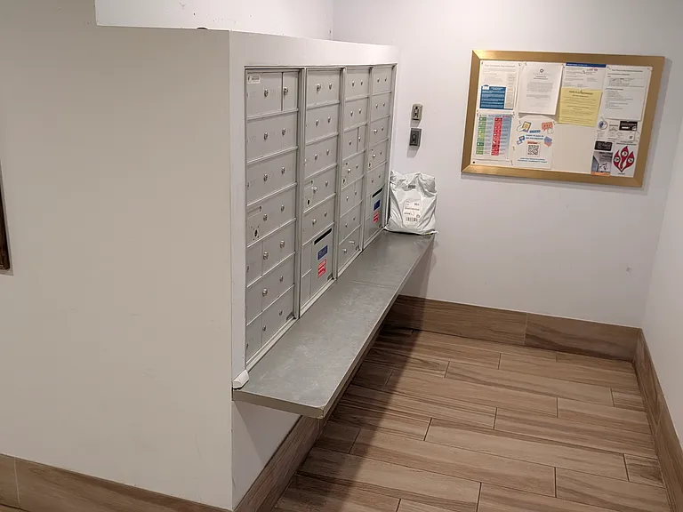 Mailbox right off of main entry lobby.