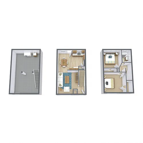 Floor plan Two Bedroom 21B