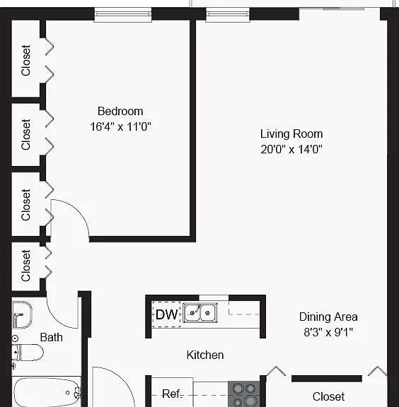 One Bedroom One Bedroom