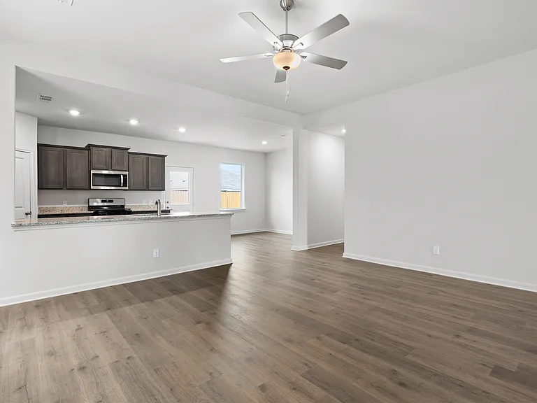 The Reed has an open layout connecting the main living spaces.