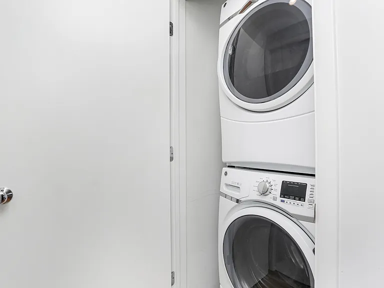 Full-Size High-Efficiency Washer & Dryer in Apartment