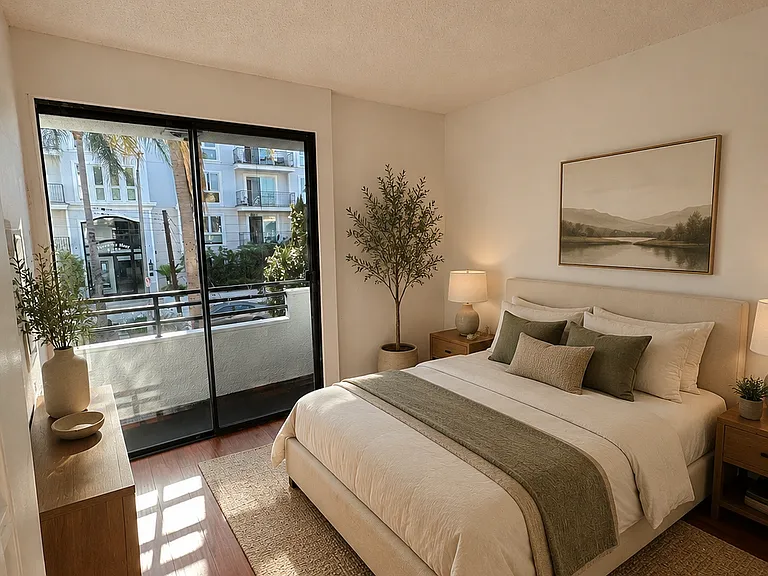 Staged Photo of Master Bedroom