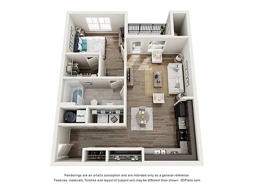 Floor plan 1 bedroom