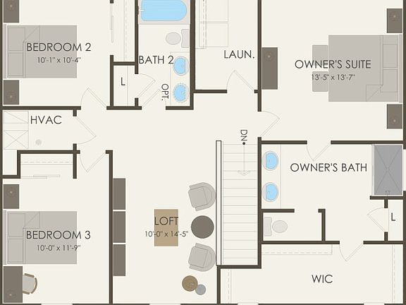 Second Floor 3 br 2.5 ba