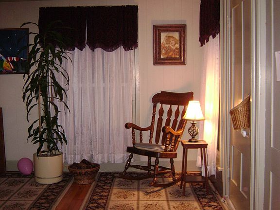 cozy den, has pellet stove in this room in that corner now