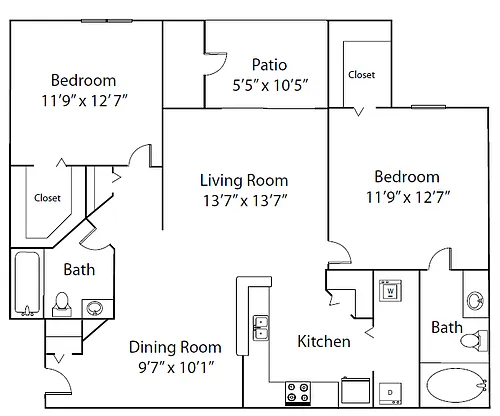 Floor plan Pinehurst - Patio