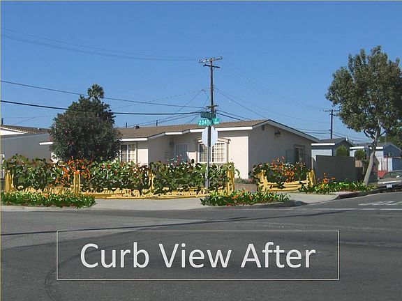 Artist rendition that shows added landscaping 