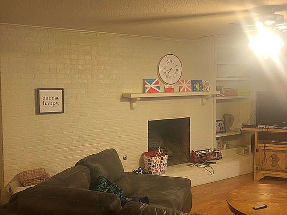 Fireplace in living room 