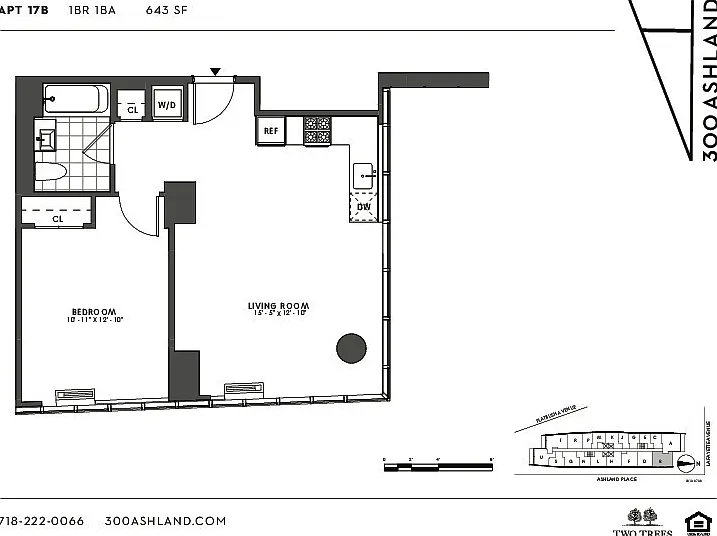 300 Ashland Pl #17B — Photo 2
