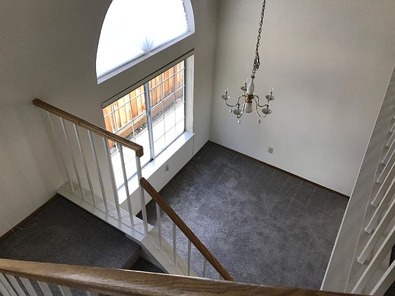 Formal dining room view from upstairs