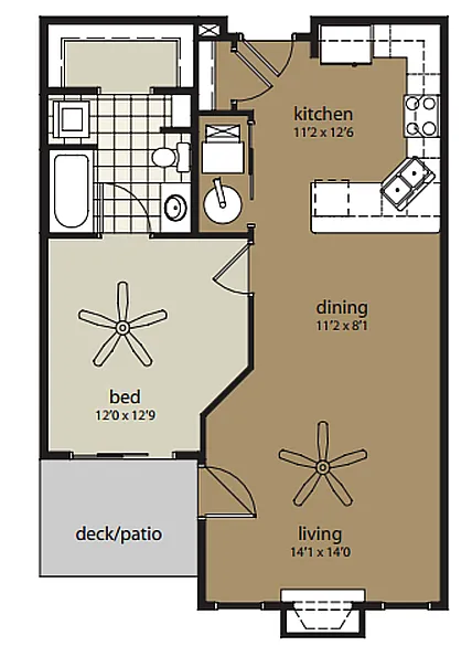 Floor plan 1F 784 sf