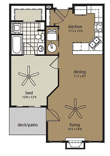 Floor plan 1F 784 sf