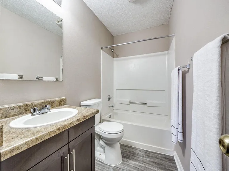 Bathrooms at Mockingbird Lane Plaza Affordable Apartments in Victoria TX