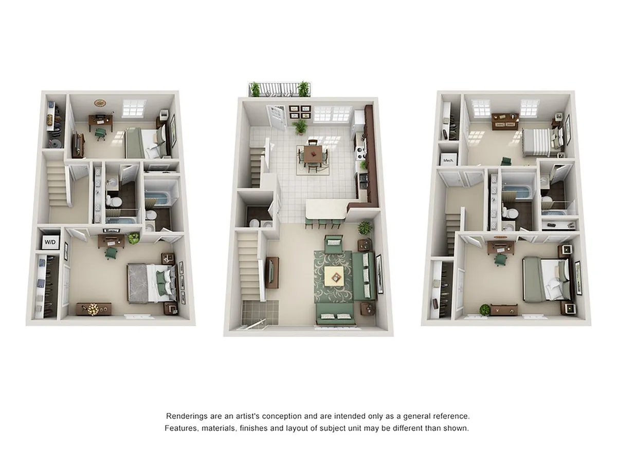 Floor plan 4BR/4.5BA Upgraded