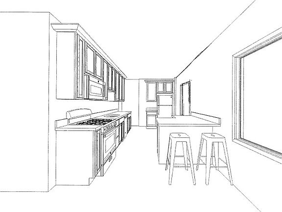 Eat in kitchen (space for 2 counter stools)