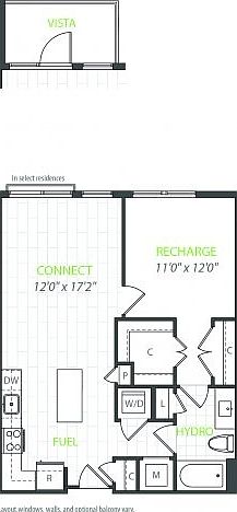 Spacious floorplan with BALCONY