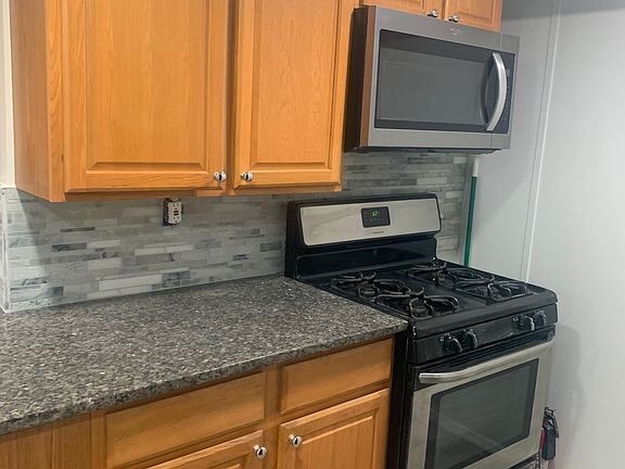 stainless steel gas stove and built-in vented microwave