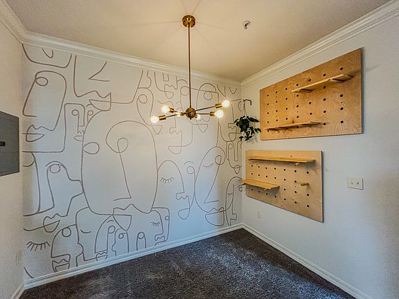 Dining area and mural