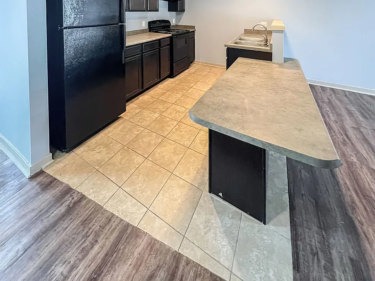 Two- bedroom kitchen.