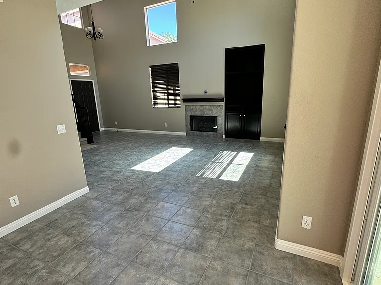 dining area to living room, patio slider