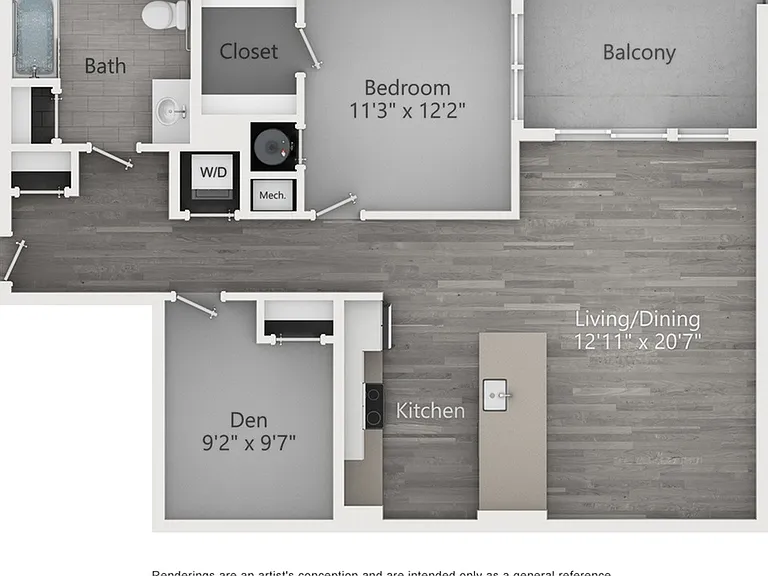 One Bedroom One Bathroom (1010 SF) One Bedroom One Bathroom (1010 SF)