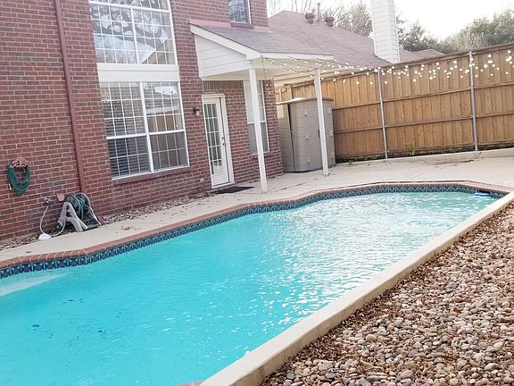 Large storage for pool and BBQ equipment.