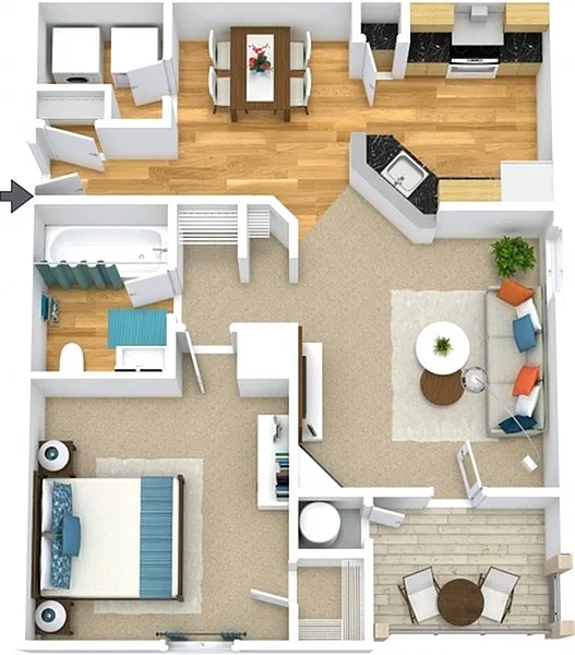 Floor plan A1-Upgraded