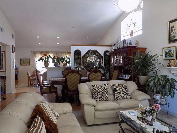 Living room/formal dining and kitchen view