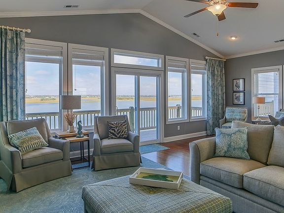 Comfortable living room with sleeper couch.
