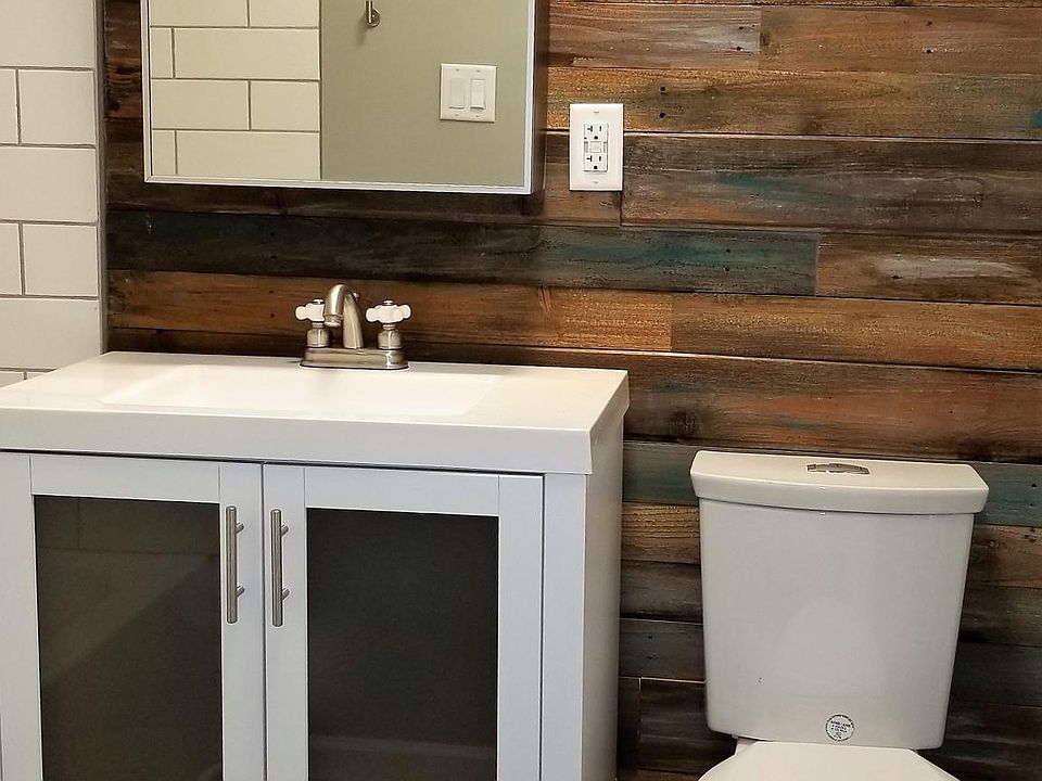 Reclaimed wood accent wall