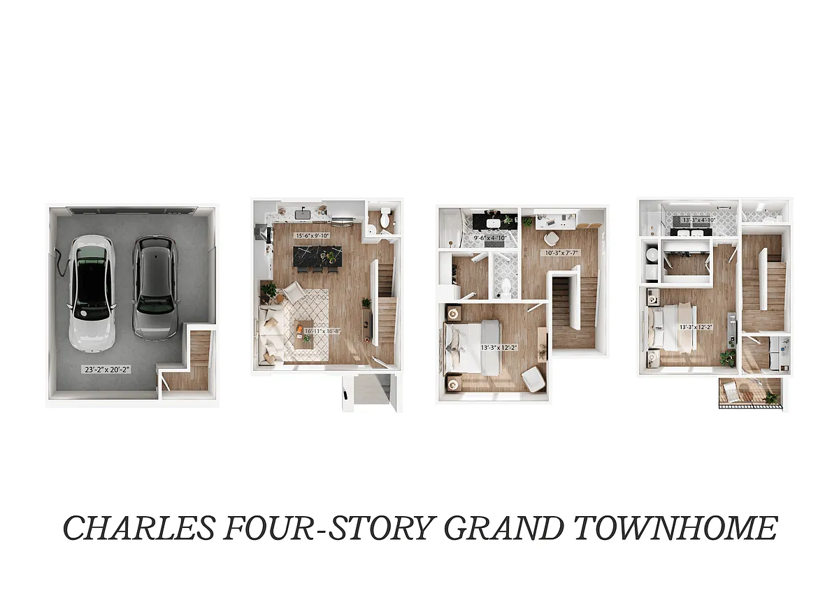 Floor plan Charles Four-Story Grand Townhome