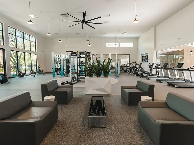 Take a rest after your workout in the fitness center lounge