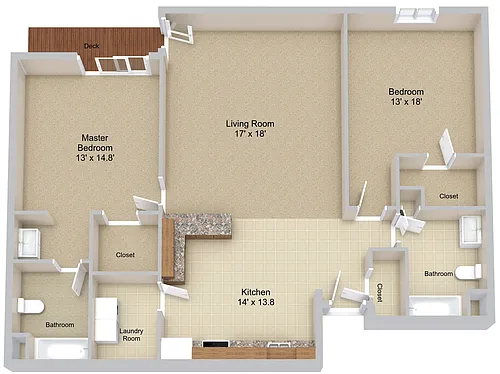Floor plan Two Bedroom