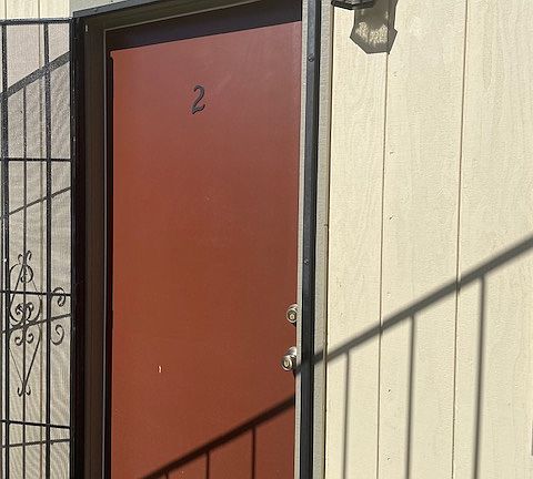 Security door allows flow of air during hot summer days.