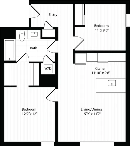 Floor plan 2 Bedroom B