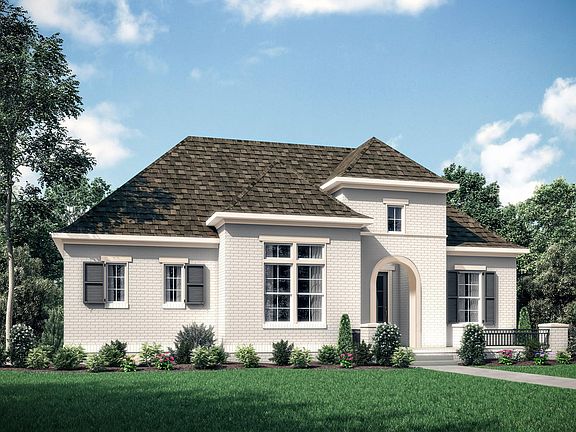 one-story home with brick